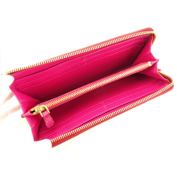 Miu Miu Long Wallet L-Shaped Ribbon Motif Red Wallet G990 - Picture 5 of 6